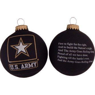 United States Army Logo and Hymn Ornament