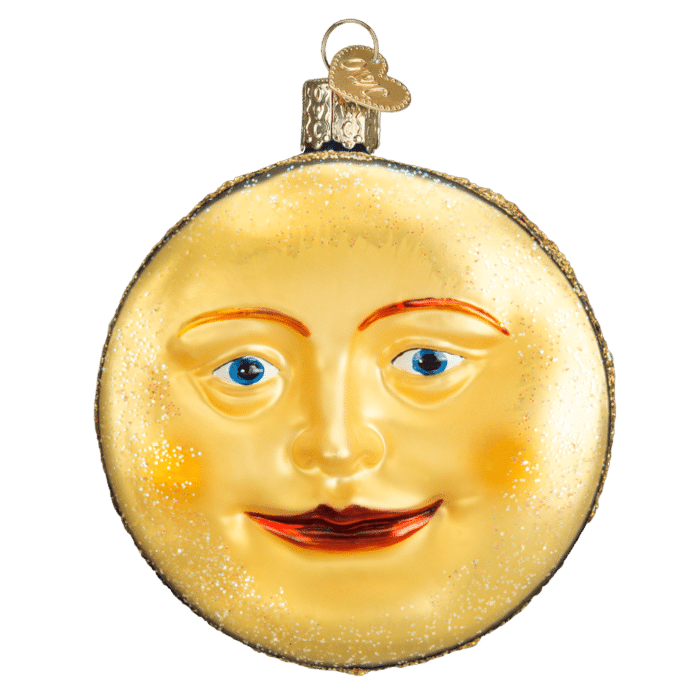 Old World Christmas Blown Glass Man In the Moon Ornament