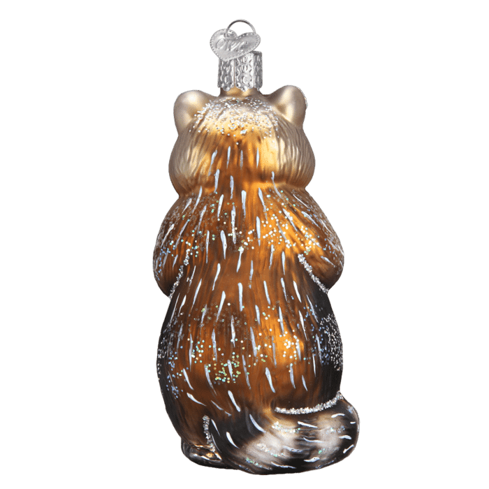 Old World Christmas Blown Glass Raccoon Ornament