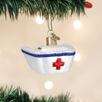Old World Christmas Blown Glass Nurse's Cap Ornament