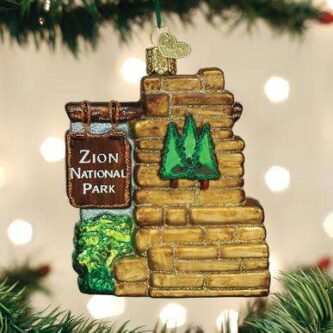 Old World Christmas Blown Glass Zion National Park Ornament