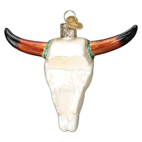 Old World Christmas Blown Glass Southwestern Steer Skull Ornament