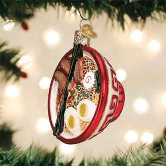 Old World Christmas Blown Glass Bowl of Ramen Ornament
