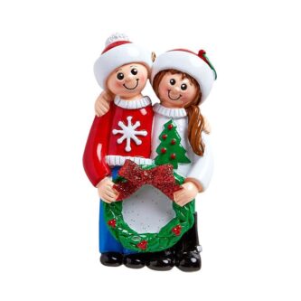 Ugly Sweater Couple Personalized Ornament