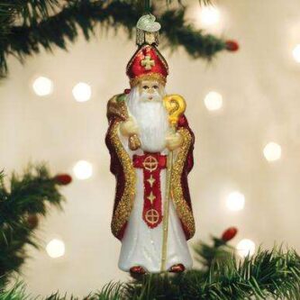 Old World Christmas Blown Glass St. Nicholas Ornament