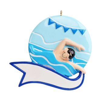 Swimmer Personalized Ornament Two Styles