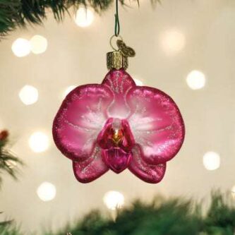 Pink Orchid Ornament Old World Christmas