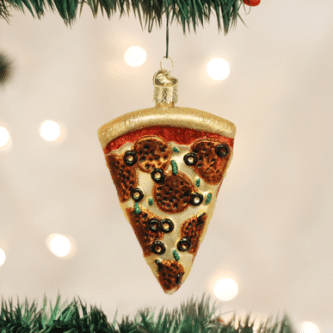 Old World Christmas Blown Glass Pizza Slice Ornament
