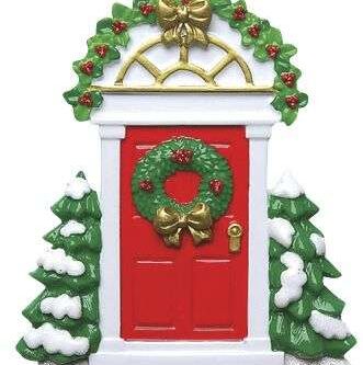 Decorated Red Door Personalized Ornament
