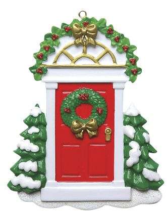 Decorated Red Door Personalized Ornament