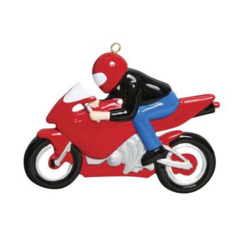 Red Motorcycle Bike Personalized Ornament
