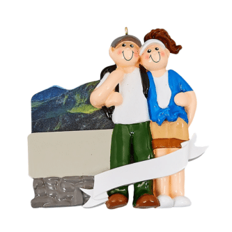 Love in the Mountains Couple Personalized Ornament