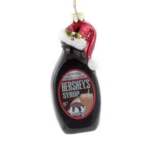 Hershey™ Syrup Bottle Glass Ornament