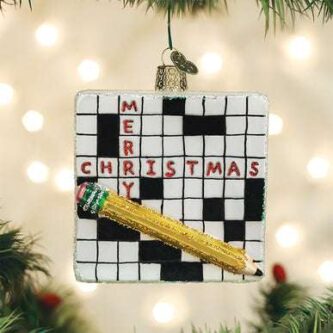 Crossword Puzzle Ornament Old World Christmas