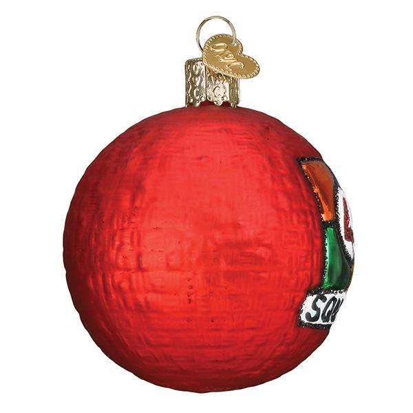 Old World Christmas Blown Glass Four Square Ball Ornament