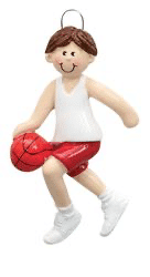 Boy Basketball Players Personalized Ornament