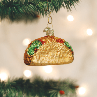 Old World Christmas Blown Glass Taco Ornament