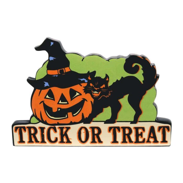 Dept 56 Halloween Village Trick or Treat Sign