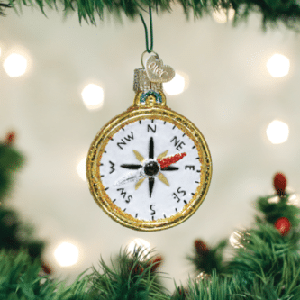 Old World Christmas Blown Glass Compass Ornament