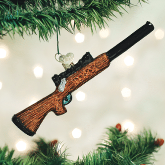 Old World Christmas Blown Glass Rifle Ornament
