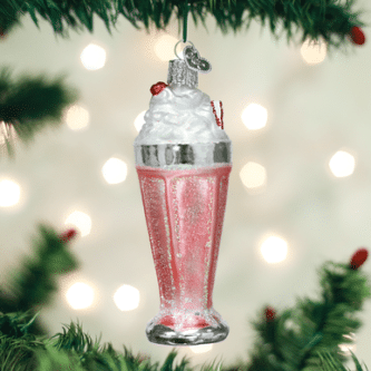 Old World Christmas Blown Glass Milkshake Ornament