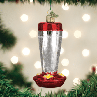 Old World Christmas Blown Glass Hummingbird Feeder Ornament