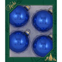 Set of 4 Victoria Blue Shine Boxed Balls