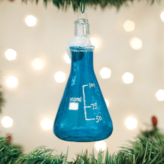 Old World Christmas Blown Glass Science Beaker Ornament