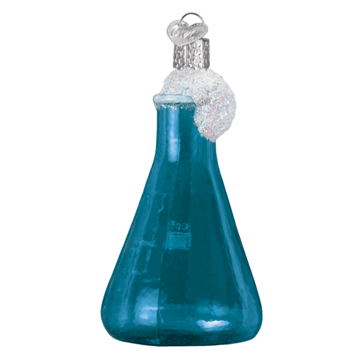 Old World Christmas Blown Glass Science Beaker Ornament