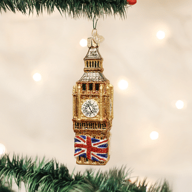 Old World Christmas Blown Glass Big Ben Ornament