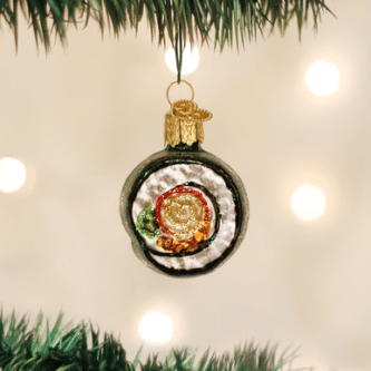 Old World Christmas Blown Glass Sushi Roll Ornament