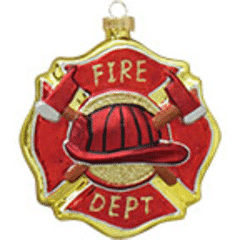 Firefighter Badge Christmas Ornament