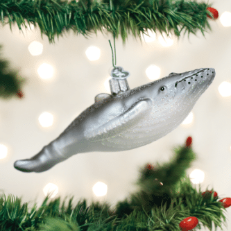 Old World Christmas Blown Glass Humpback Whale Ornament