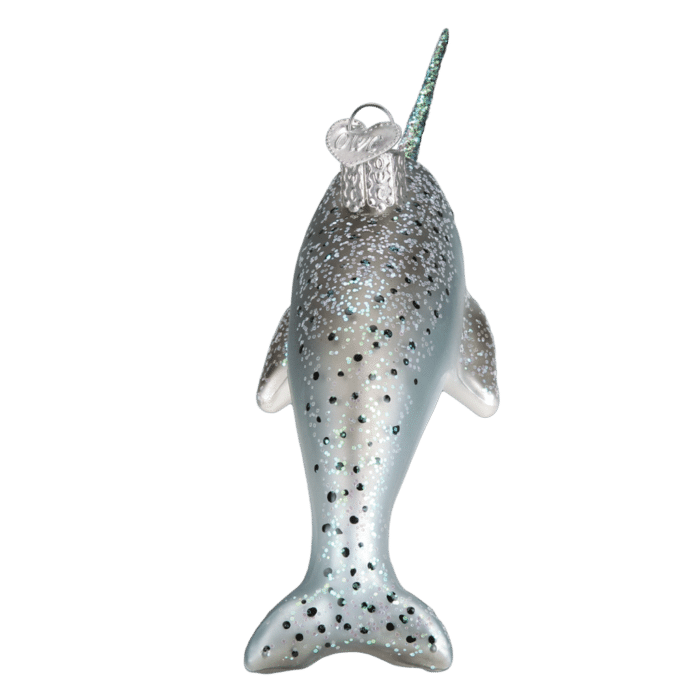 Old World Christmas Blown Glass Narwhal Ornament
