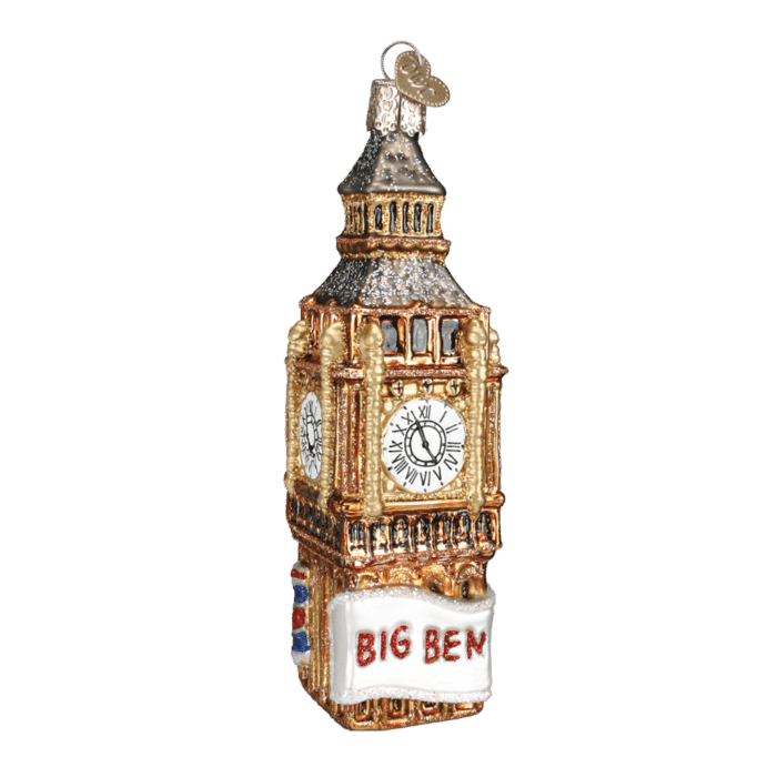 Old World Christmas Blown Glass Big Ben Ornament