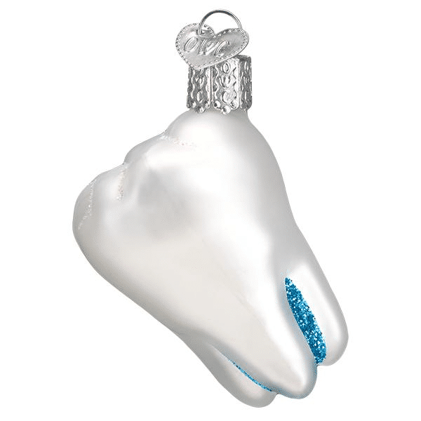 Old World Christmas Blown Glass Tooth Ornament