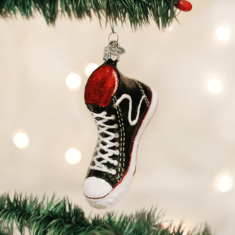 Old World Christmas Blown Glass High Top Sneaker Ornament