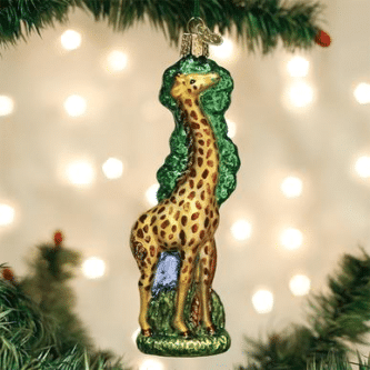 Old World Christmas Blown Glass Giraffe Ornament