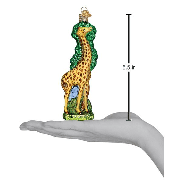 Old World Christmas Blown Glass Giraffe Ornament