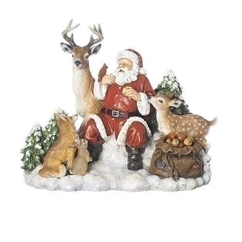 Santa With Forest Animal Friends - Christmas Store