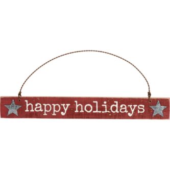 Happy Holidays Slat Ornament