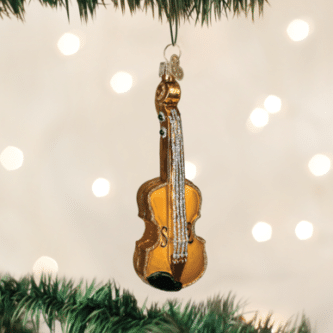 Old World Christmas Blown Glass Violin Ornament