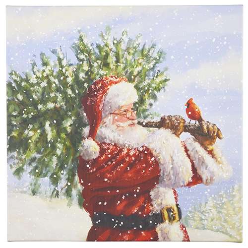 Santas Tree Lighted Print