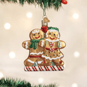 Old World Christmas Blown Glass Gingerbread Friends Ornament
