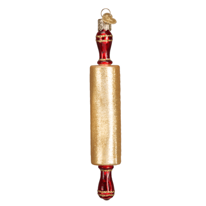 Old World Christmas Blown Glass Rolling Pin Ornament