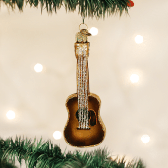 Old World Christmas Blown Glass Guitar Ornament