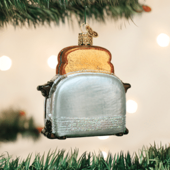 Old World Christmas Blown Glass Retro Toaster Ornament