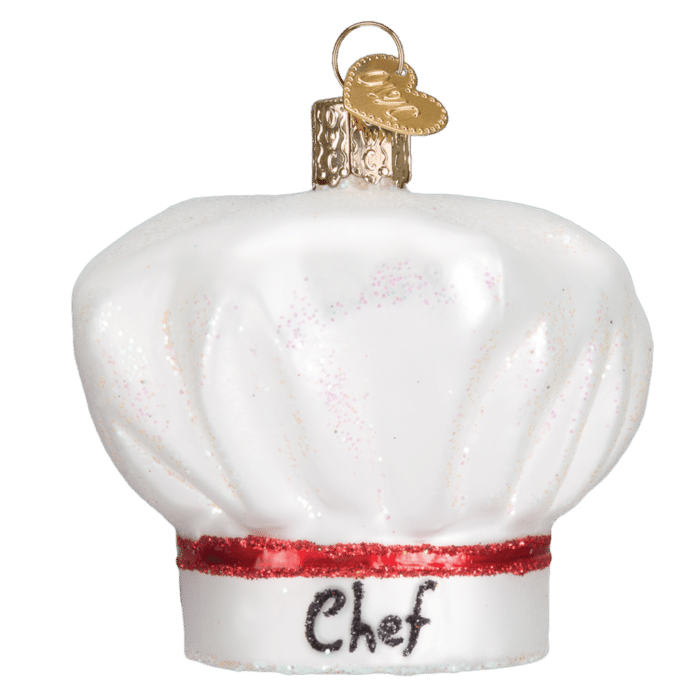 Old World Christmas Blown Glass Chef's Hat Ornament