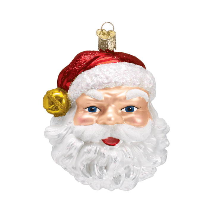 Old World Christmas Blown Glass Jingle Bell Santa Ornament