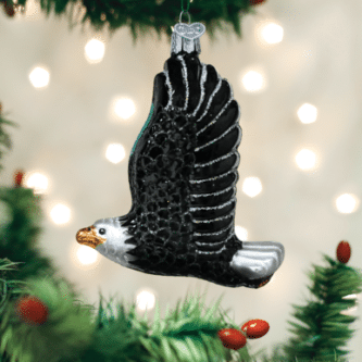 Old World Christmas Blown Glass Eagle in Flight Ornament